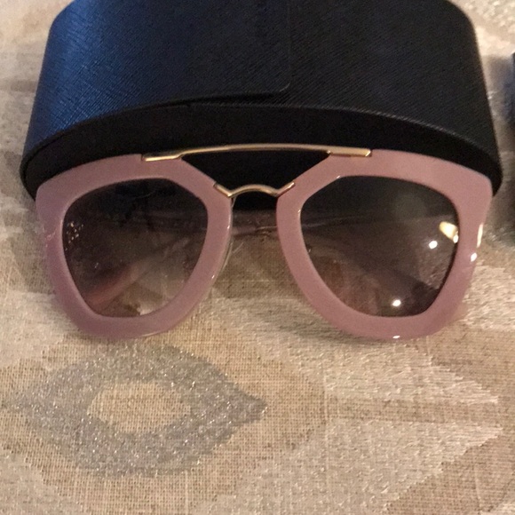 Prada Purple Sunglasses with Gold Accents - Picture 2 of 5